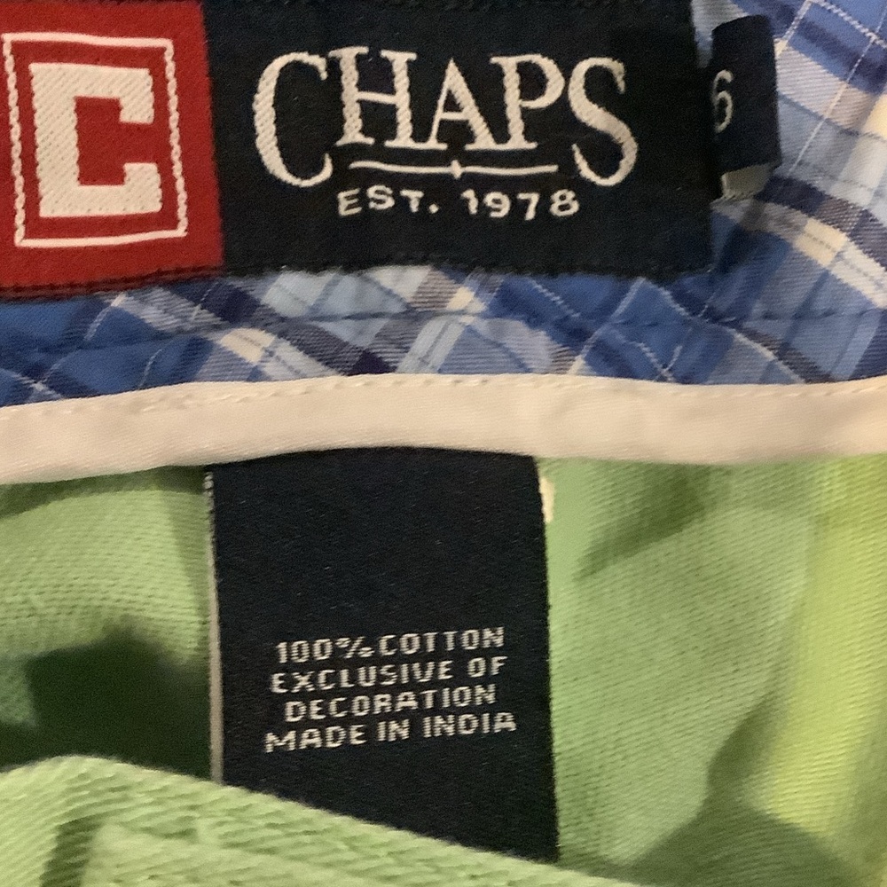 Chaps Light Green Flat Front‎ Men's Shorts - Picture 8 of 8